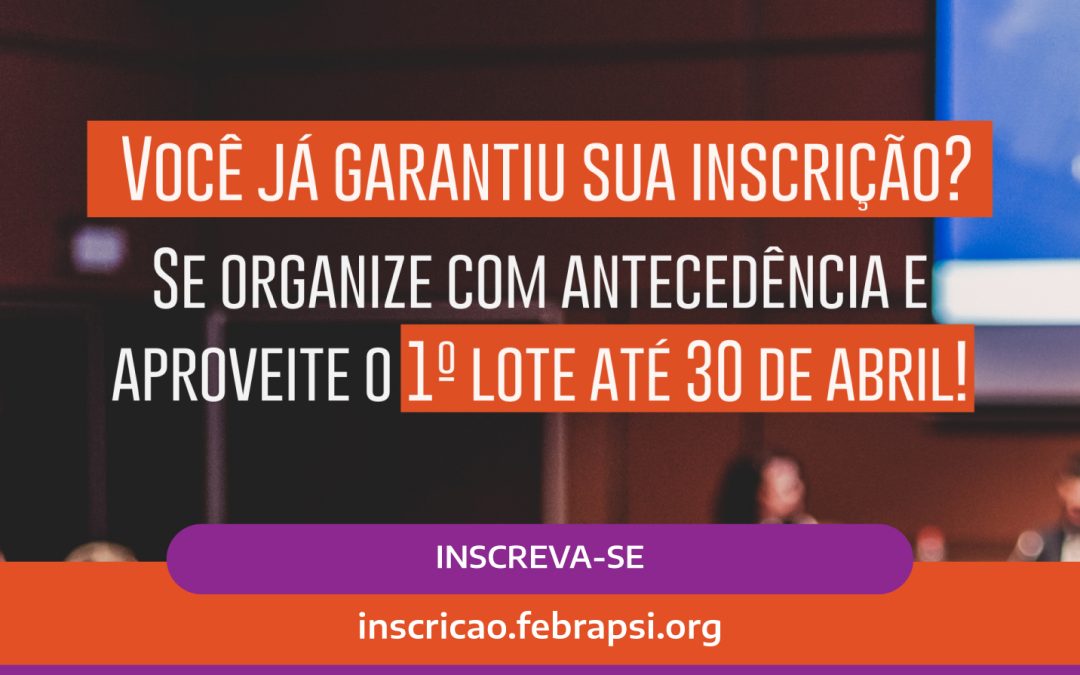 Você já garantiu sua inscrição?