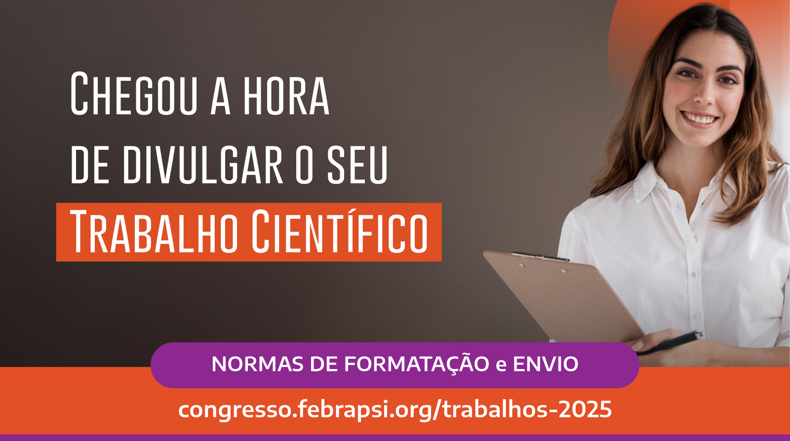 Envio de trabalhos até 31 de maio