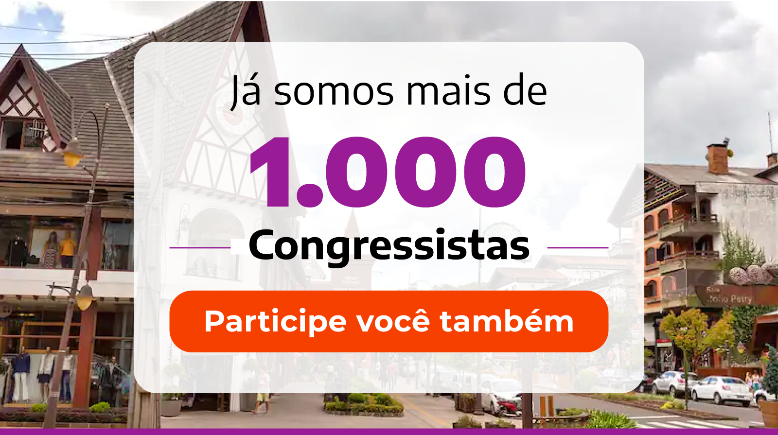Já se inscreveu? Não fique de fora dessa