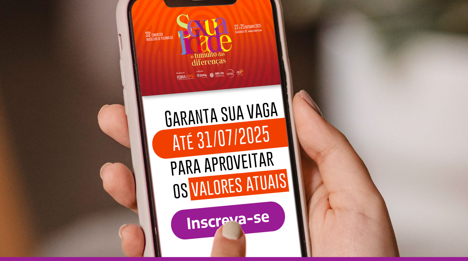 Últimas vagas para o congresso