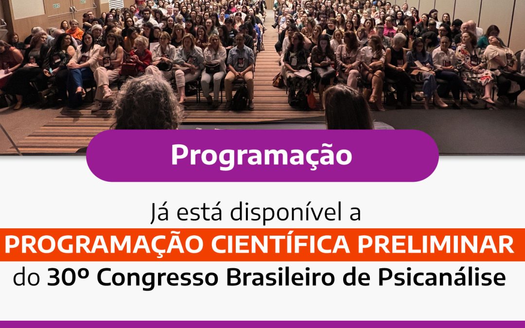 Já está disponível a Programação Científica Preliminar