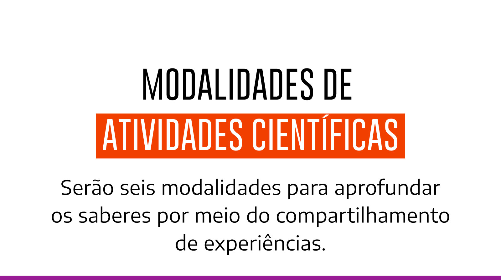 Confira as Modalidades de Atividades Científicas do 30ºCBP